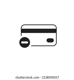 Remove credit card icon design. vector illustration