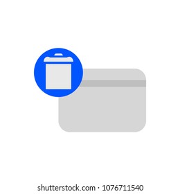 Remove credit card icon, vector icon isolated on white background