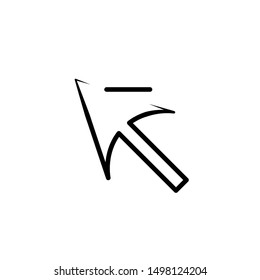 remove cursor colour line vector icon