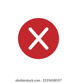 Remove or delete button icon, set, Cross icon button vector flat illustration.