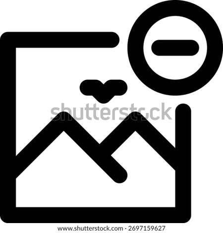 Remove, Delete, Image Outline Icon