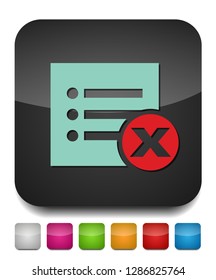 Remove document icon - vector document illustration with Remove mark