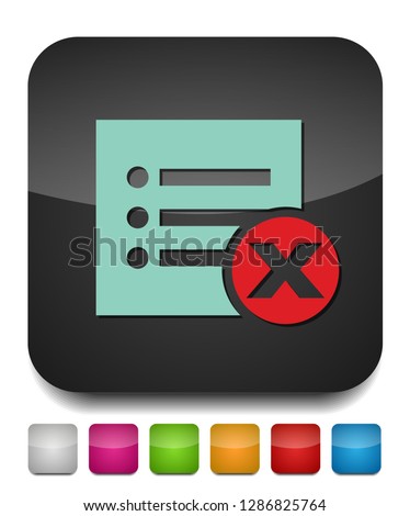 Remove document icon - vector document illustration with Remove mark