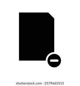 Remove document icon web design in vector