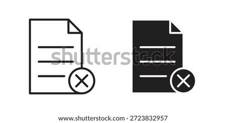 Remove document icons Symbol, logo illustration. icon concept for web design