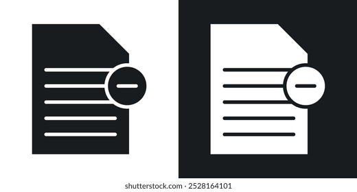 Remover o pacote de ícones de vetor sólido do documento