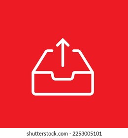 Remove the drawer line icon. Graphic resource template, vector illustration.