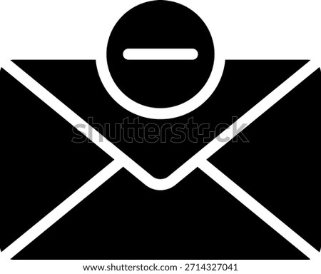Remove Email Message Glyph Icon