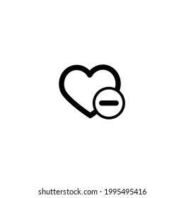 Remove From Favorite Single Icon For Web,Mobile app, presentation , EPS 10 editable Stroke