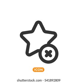 Remove From Favorites Vector Icon