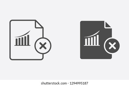 Remove file filled and outline vector icon sign symbol
