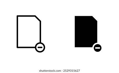 Remove file icon concept. Stock vector