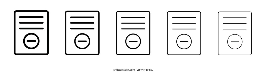 Quitar diseño de icono de archivo, logotipo, App, interfaz de usuario. Ilustración vectorial, EPS