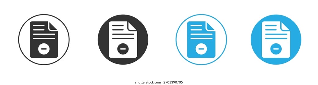 Remove file icon. Graphic icon design template