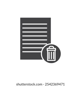 Quitar icono de archivo Marca de símbolo en estilo relleno