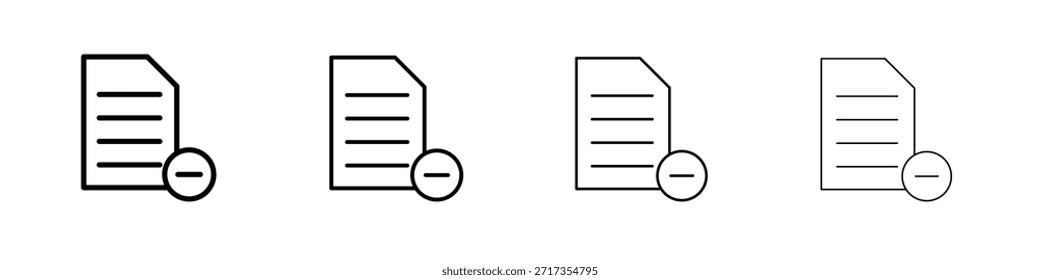 Quitar conjunto de pictogramas de símbolos de icono de archivo