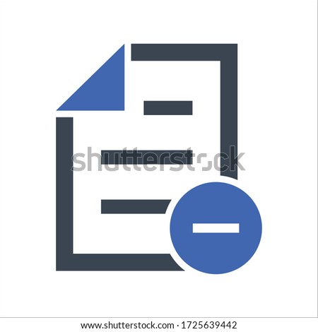 Remove file icon, vector image