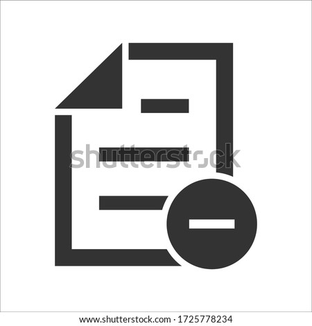 Remove file icon, vector image