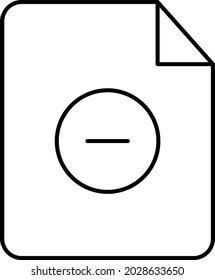 Remove file Isolated Vector icon which can easily modify or edit

