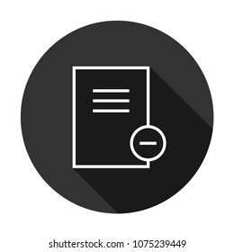 remove file vector icon, document sign