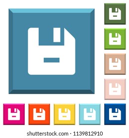 Remove file white icons on edged square buttons in various trendy colors