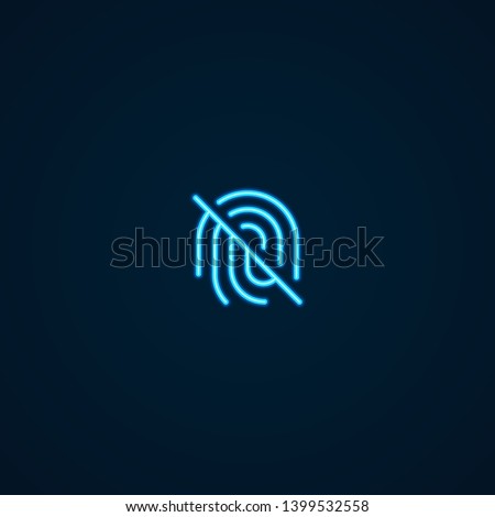 Remove Finger Print | Neon Style Icon