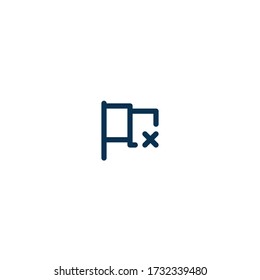 Remove Flag - Pictograph | Line Icon
