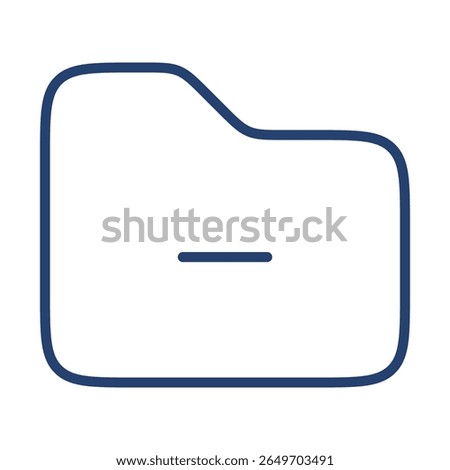 Remove folder icon flat illustration outline logo