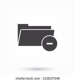 Remove Folder. icon. Vector Eps 10