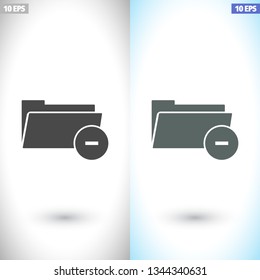 Remove Folder. icon. Vector Eps 10