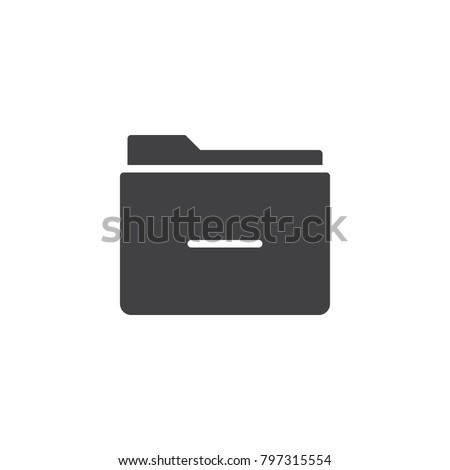 Remove folder icon vector, filled flat sign, solid pictogram isolated on white. Symbol, logo illustration.