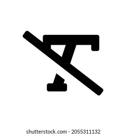 remove format Icon. Flat style design isolated on white background. Vector illustration