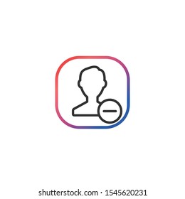 Remove Friend  - Line Vector Icon
