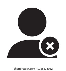 remove from friends vector icon, remove friend sign, delete friend icon