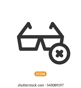 Remove Glasses Vector Icon