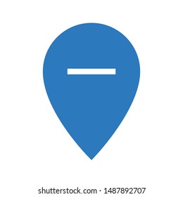 remove gps glyph colour vector icon
