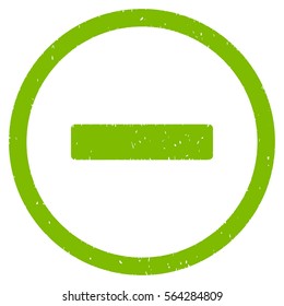 Remove grainy textured icon for overlay watermark stamps. Flat symbol with dust texture. Dotted vector light green ink rubber seal stamp with grunge design on a white background.