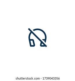 Remove Headphone - Pictograph | Line Icon