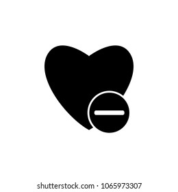 remove the heart icon. Element of simple icon for websites, web design, mobile app, info graphics. Signs and symbols collection icon for design and development on white background