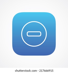 Remove icon in line style on the rounded button
