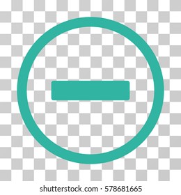 Remove icon. Vector illustration style is flat iconic symbol, cyan color, transparent background. Designed for web and software interfaces.