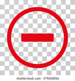 Remove icon. Vector illustration style is flat iconic symbol, red color, transparent background. Designed for web and software interfaces.
