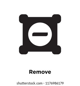 Remove icon vector isolated on white background, logo concept of Remove sign on transparent background, filled black symbol