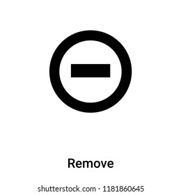 Remove icon vector isolated on white background, logo concept of Remove sign on transparent background, filled black symbol