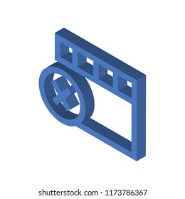 Remove isometric left top view 3D icon