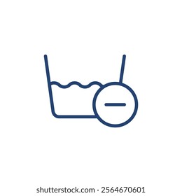 Remove laundry washing icon Outline icon sign