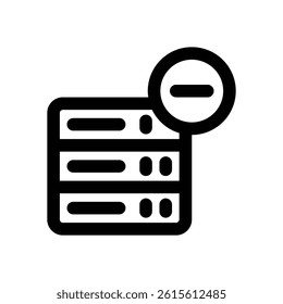 remove line icon. Clean and minimalist vector icon for websites, mobile apps, presentations, and logos. Fully scalable and customizable for any project.
