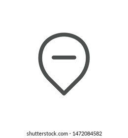 Remove location icon isolated on white background. Location symbol modern, simple, vector, icon for website design, mobile app, ui. Vector Illustration