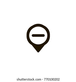 remove location icon. sign design