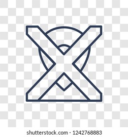 Remove Location icon. Trendy linear Remove Location logo concept on transparent background from Maps and Locations collection